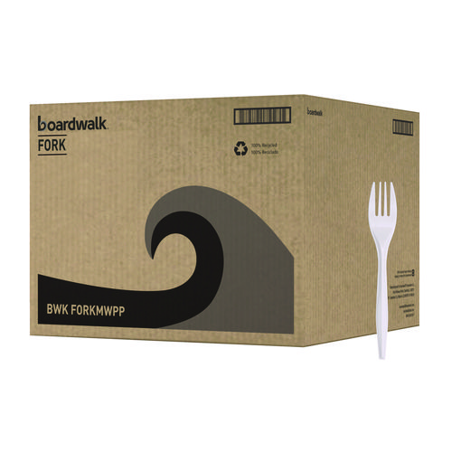 Mediumweight+Polypropylene+Cutlery%2C+Fork%2C+White%2C+1000%2Fcarton