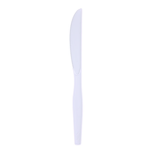 Picture of Mediumweight Polystyrene Cutlery, Knife, White, 10 Boxes of 100/Carton