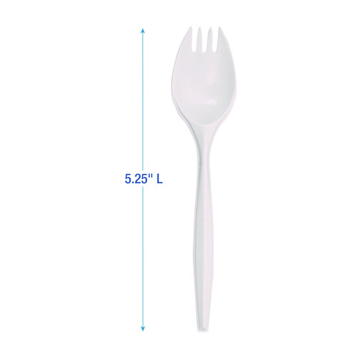 Picture of Mediumweight Polypropylene Cutlery, Spork, White, 1000/Carton