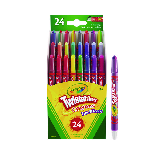 Picture of Twistables Mini Crayons, Assorted, 24/Pack