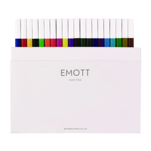 Picture of EMOTT ever fine Porous Point Pen, Stick, Fine 0.4 mm, Assorted Ink Colors, White Barrel, 40/Pack