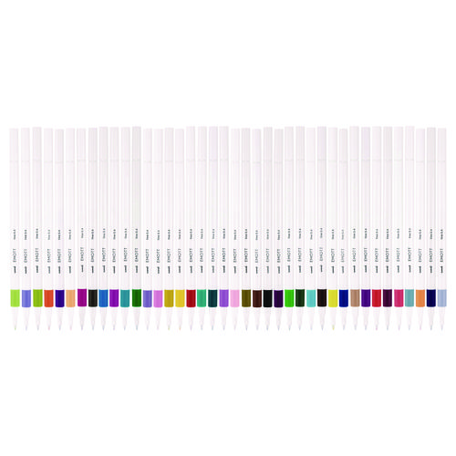 Picture of EMOTT ever fine Porous Point Pen, Stick, Fine 0.4 mm, Assorted Ink Colors, White Barrel, 40/Pack