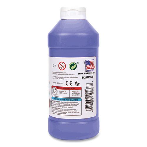 Picture of Washable Paint, Blue, 16 oz Bottle