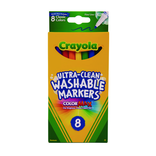 Picture of Ultra-Clean Washable Markers, Fine Bullet Tip, Assorted Colors, 8/Pack