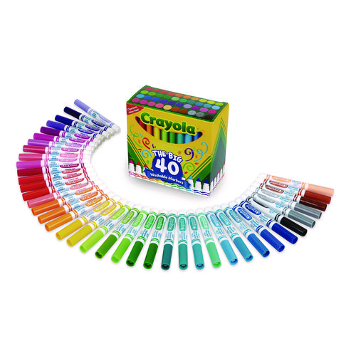 Picture of Ultra-Clean Washable Markers, Broad Bullet Tip, Assorted Colors, 40/Set