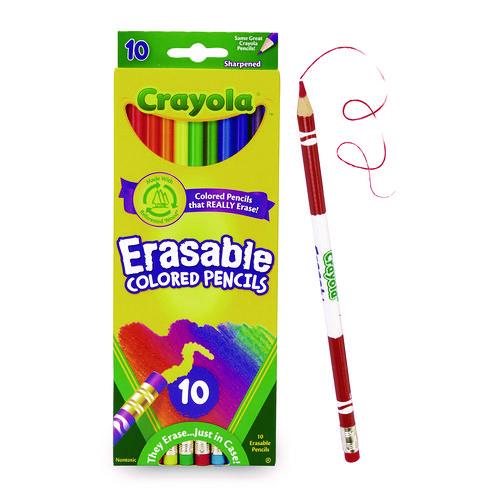 Picture of Erasable Color Pencil Set, 3.3 mm, 2B, Assorted Lead and Barrel Colors, 10/Pack