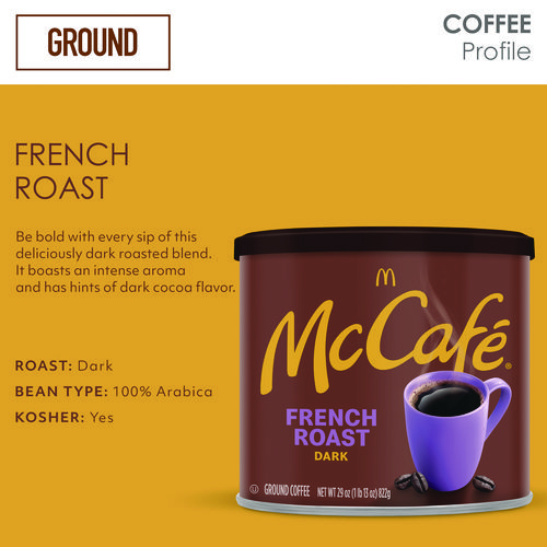 Picture of Ground Coffee, French Roast, 29 oz Can