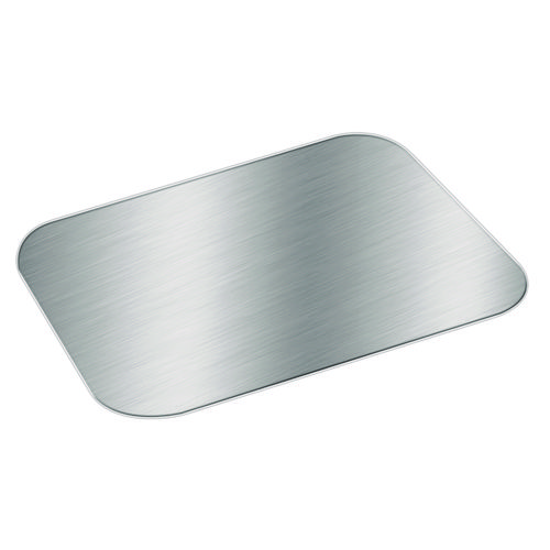 Picture of Foil Laminated Board Lid for Take Out Containers, 6.25 x 8.37, White/Silver, 500/Carton