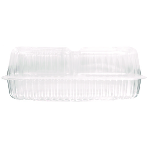 Picture of Handi-Lock Three-Compartment Food Container, 8 x 3 x 8.87, Clear, Plastic, 250/Carton