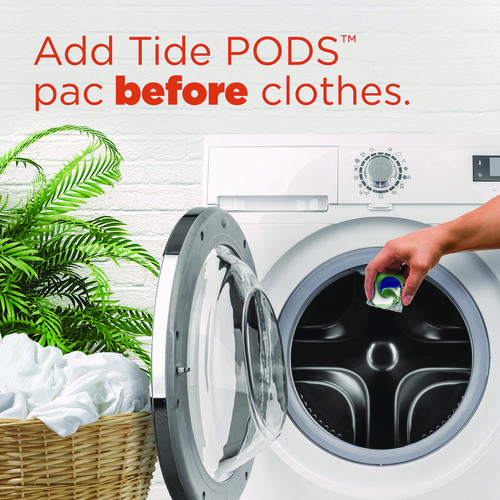 Picture of PODS Laundry Detergent, Clean Breeze, 36 oz Tub, 42 Pacs/Tub, 4 Tubs/Carton