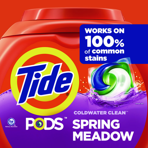 Picture of PODS Laundry Detergent, Spring Meadow, 66 oz Tub, 76 Pacs/Tub