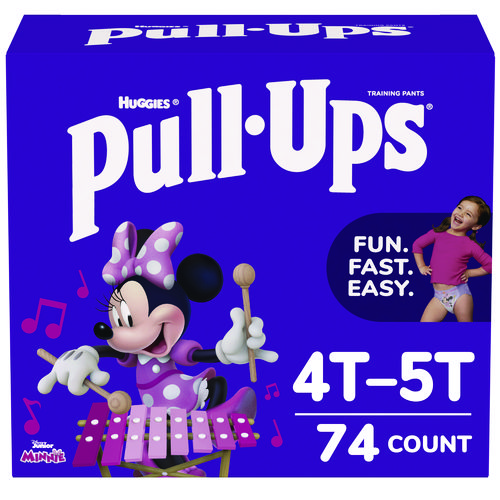 Picture of Pull Ups Learning Designs Potty Training Pants for Girls, Size 6, 4T-5T, 38 lbs to 50 lbs, 74/Carton