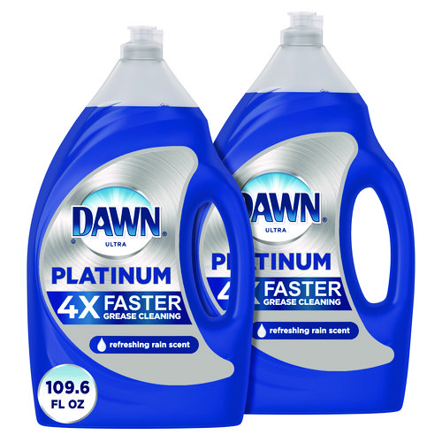 Picture of Platinum Liquid Dish Detergent, Refreshing Rain, 54.8 oz Bottle, 2/Pack