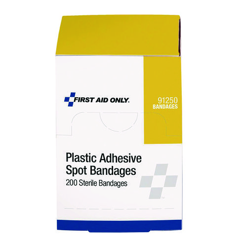 Picture of Plastic Spot Adhesive Bandages, 0.88" Dia, 200/Pack