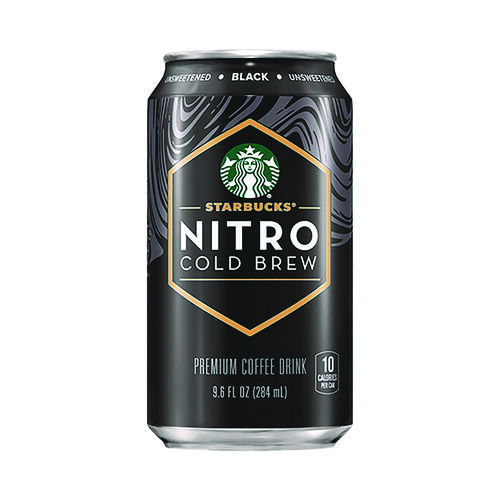 Picture of Nitro Cold Brew Coffee, Black Unsweetened, 9.6 oz Can, 12/Carton