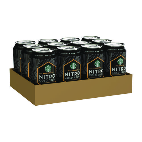 Picture of Nitro Cold Brew Coffee, Black Unsweetened, 9.6 oz Can, 12/Carton