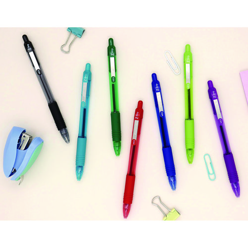 Picture of Z-Grip Ballpoint Pen, Retractable, Medium 1 mm, Assorted Artistic Ink Colors, Assorted Barrel Colors, 24/Pack