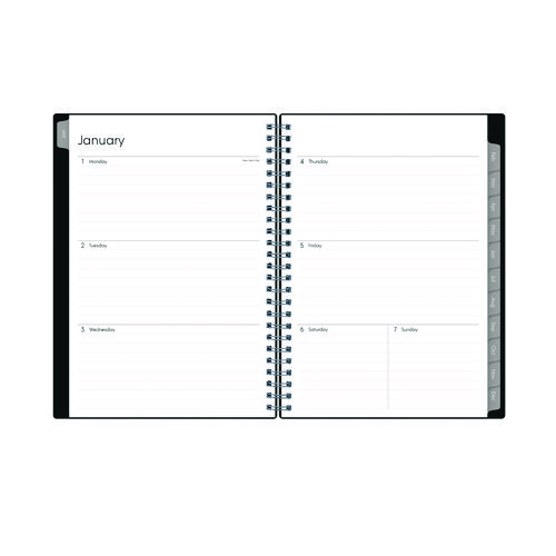 Picture of Enterprise Weekly/Monthly Notes Planner, 8.63" x 5.88", Black Cover, 12-Month (Jan to Dec): 2025