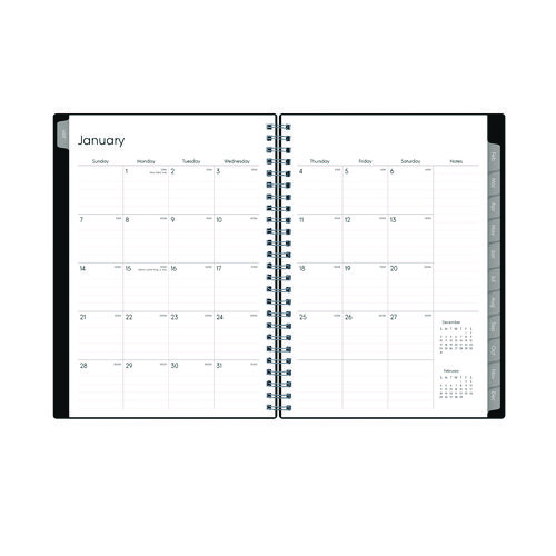 Picture of Enterprise Weekly/Monthly Notes Planner, 8.63" x 5.88", Black Cover, 12-Month (Jan to Dec): 2025