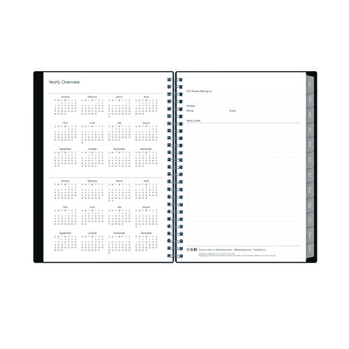 Picture of Enterprise Weekly/Monthly Notes Planner, 8.63" x 5.88", Black Cover, 12-Month (Jan to Dec): 2025