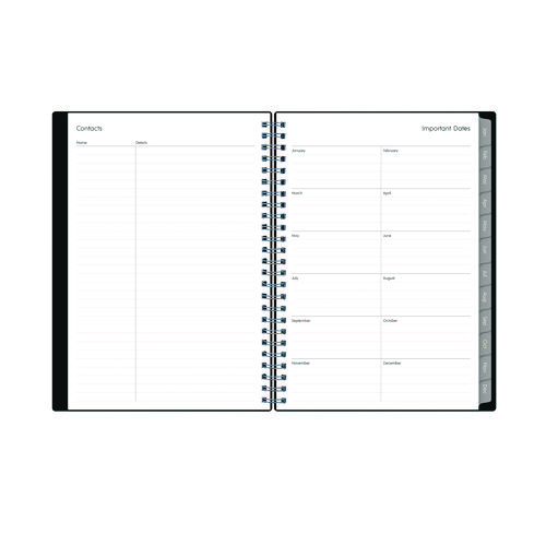 Picture of Enterprise Weekly/Monthly Notes Planner, 8.63" x 5.88", Black Cover, 12-Month (Jan to Dec): 2025