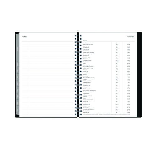 Picture of Enterprise Weekly/Monthly Notes Planner, 8.63" x 5.88", Black Cover, 12-Month (Jan to Dec): 2025