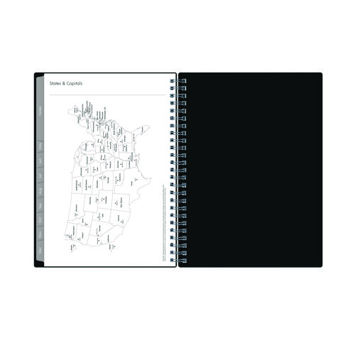 Picture of Enterprise Weekly/Monthly Notes Planner, 8.63" x 5.88", Black Cover, 12-Month (Jan to Dec): 2025