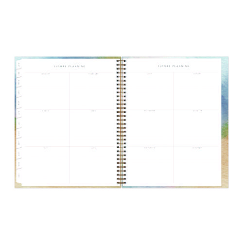 Picture of One Tree Planted Andreo Weekly/Monthly Planner, Abstract Artwork, 11" x 8.5", Blue/Sand/Green Cover, 12-Month (Jan-Dec): 2025