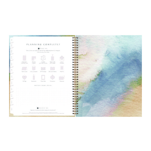 Picture of One Tree Planted Andreo Weekly/Monthly Planner, Abstract Artwork, 11" x 8.5", Blue/Sand/Green Cover, 12-Month (Jan-Dec): 2025