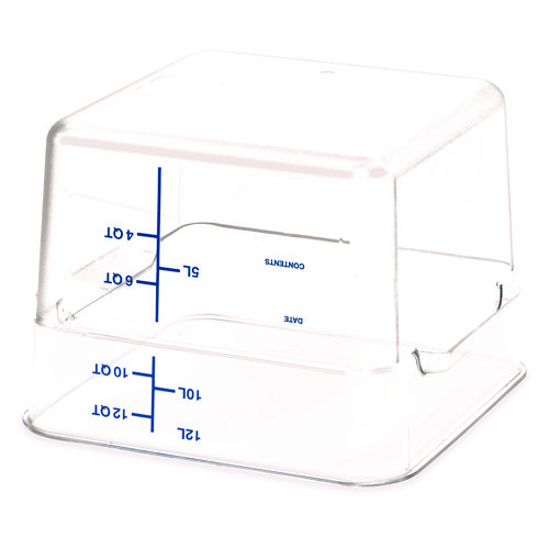 Picture of Squares Polycarbonate Food Storage Container, 12 qt, 11.13 x 11.13 x 8.25, Clear, Plastic