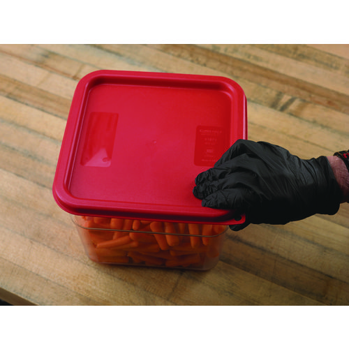 Picture of Squares Food Storage Container Lid, 9 x 9 x 0.63, Red, Plastic