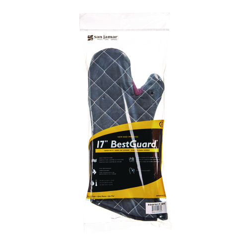 Picture of Bestguard Oven Mitt, 17", WebGuard Plus Fabric, Black, Pair