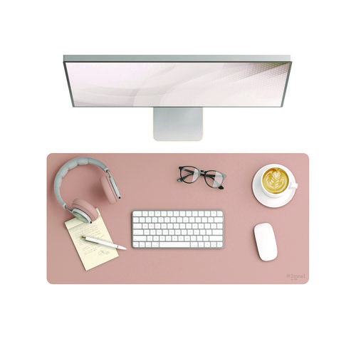 Picture of Vegan Leather Desk Pads, 31.5 x 15.7, Light Pink