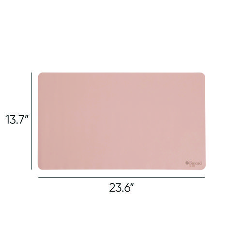 Picture of Vegan Leather Desk Pads, 23.6 x 13.7, Light Pink