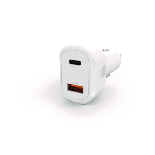 Picture of PD Car Charger, 60 W, Two 2 A Ports, White