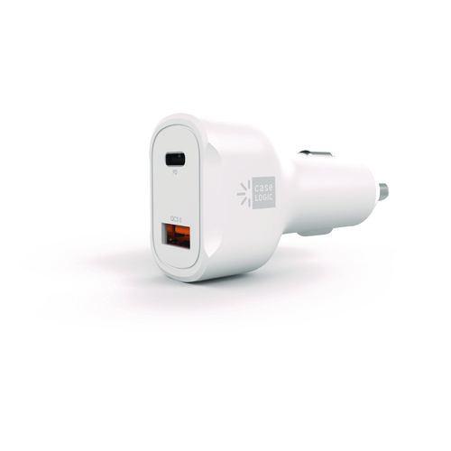 Picture of PD Car Charger, 60 W, Two 2 A Ports, White