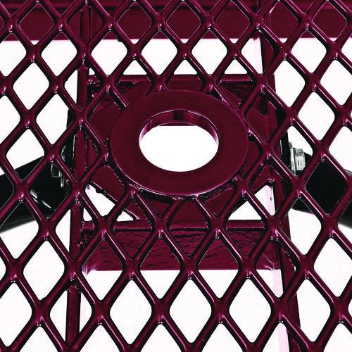 Picture of Expanded Steel Picnic Table, Rectangular, 96 x 62 x 29.5, Red Top, Red Base/Legs