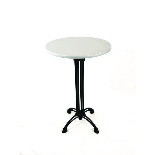 Picture of Topalit Tables, Round, 24" dia x 42"h, Silver Top, Black Aluminum Base/Legs