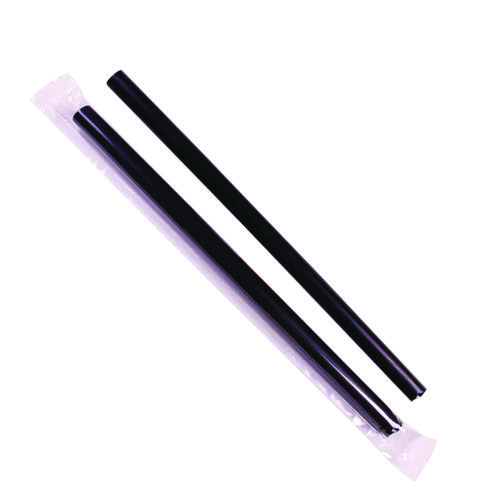 Picture of Boba Straws, 9", Black, 1,600/Carton