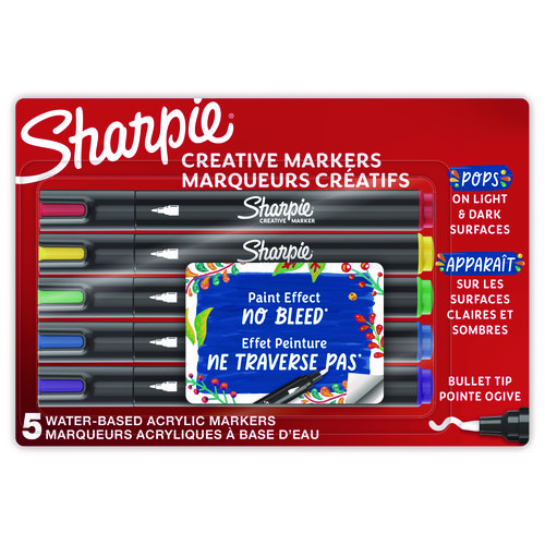 Creative+Markers%2C+Medium+Bullet+Tip%2C+Assorted+Colors%2C+5%2FPack