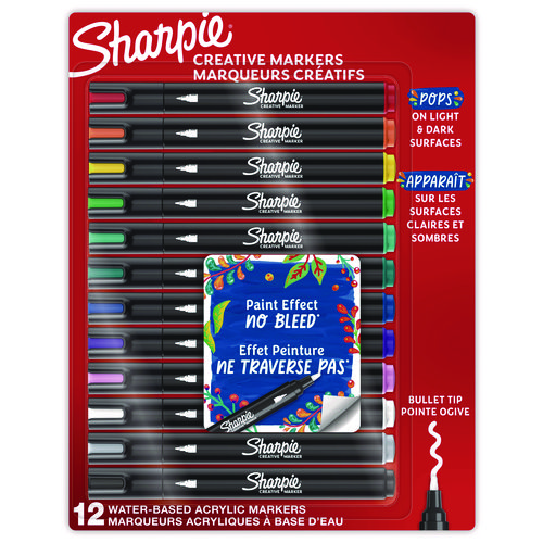 Creative+Markers%2C+Medium+Bullet+Tip%2C+Assorted+Colors%2C+12%2FPack