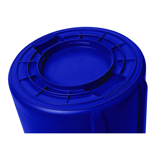 Picture of Vented Round Brute Container, 32 gal, Plastic, Blue