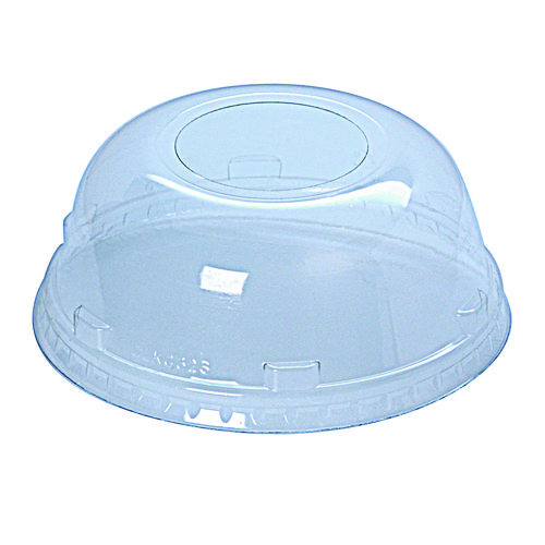 Picture of Kal-Clear/Nexclear Drink Cup Lids, Squat Dome Lid with 1.75" Hole, Fits 32 oz Cold Cups, Clear, 500/Carton