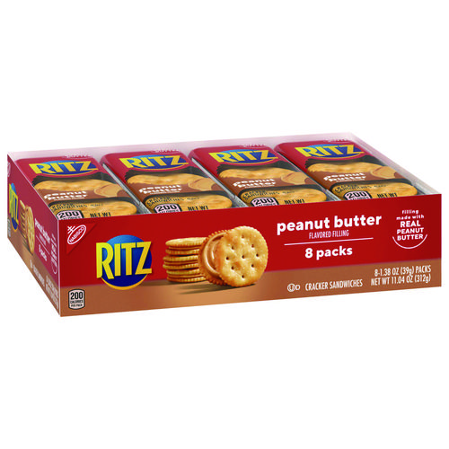 Ritz+Peanut+Butter+Cracker+Sandwiches%2C+1.38+oz%2C+8%2FPack