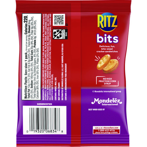 Picture of Ritz Bits, Cheese, 1.5 oz Packs, 60/Carton