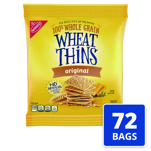 Picture of Wheat Thins Crackers, Original, 1.75 oz Bag, 72/Carton