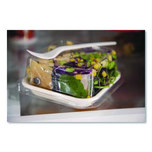Picture of WorldView Renewable Molded Fiber Containers, 10 oz, 5.04 x 5.04 x 1.09, White, 800/Carton