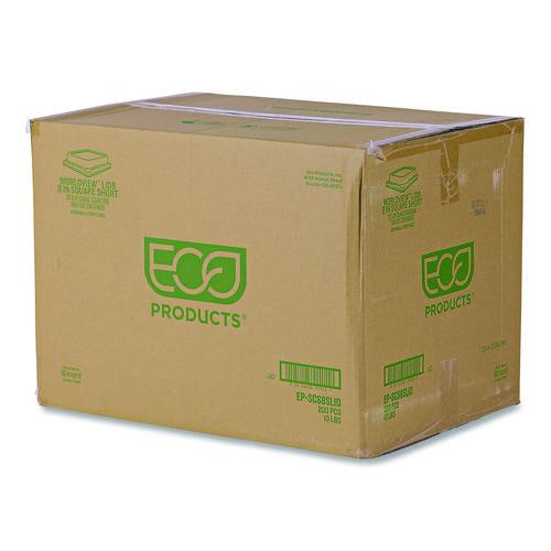 Picture of Renewable and Compostable Lids, 7.86 x 7.86 x 1.64, Clear, Plastic, 200/Carton