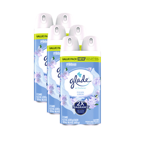 Picture of Air Freshener, Clean Linen Scent, 8.3 oz, 2/Pack, 3Packs/Carton