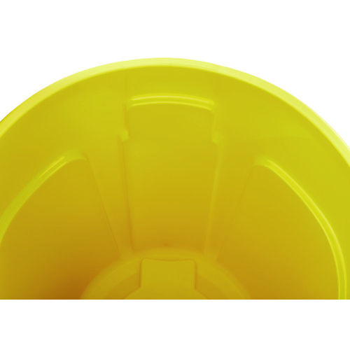 Picture of Vented Round Brute Container, 32 gal, Plastic, Yellow